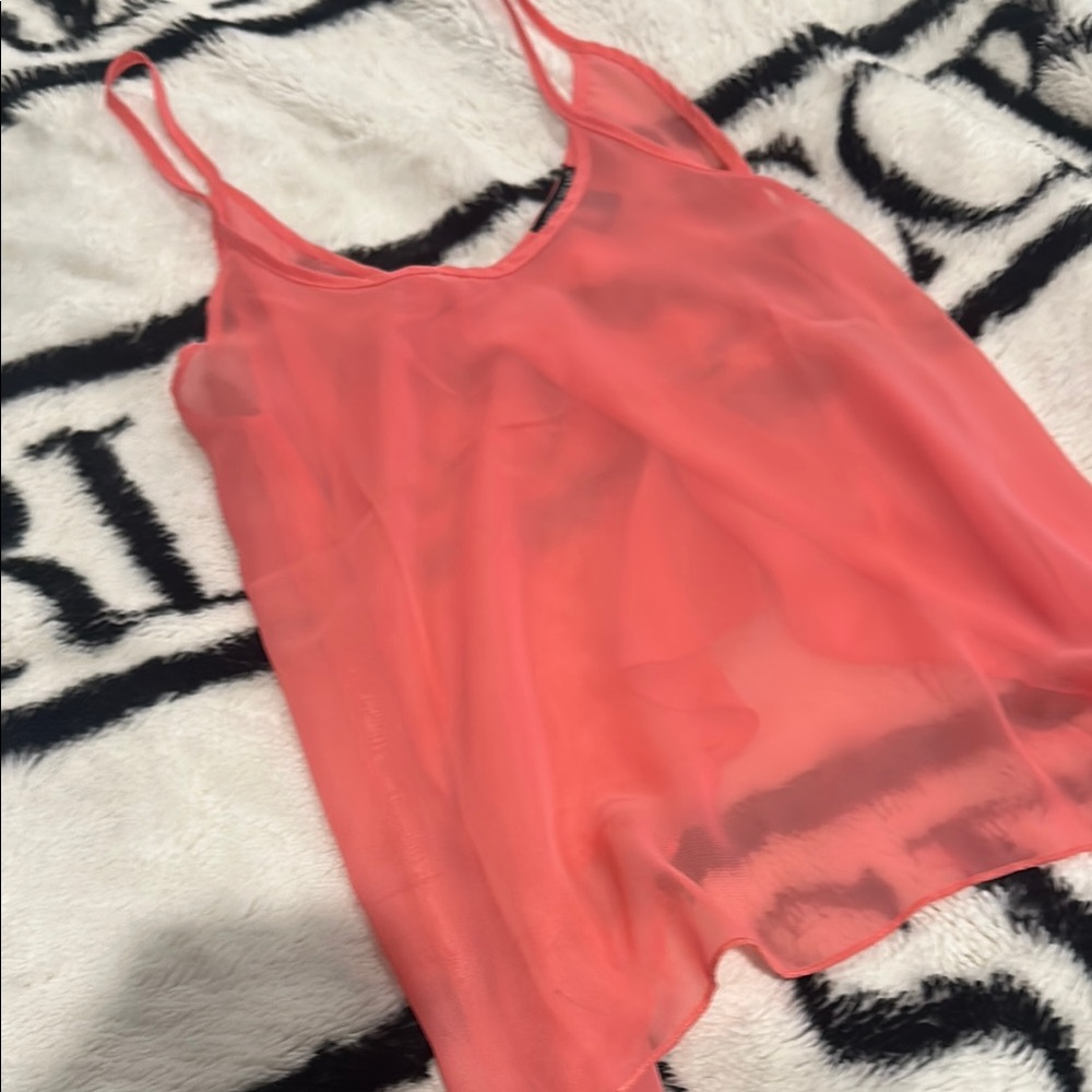 Sheer Coral Cami Top